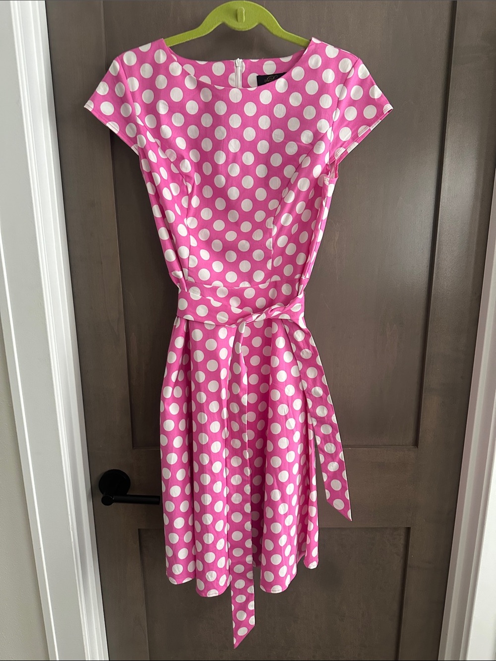 Dressystar Pink & White Polka Dot Vintage Style Dress Size M